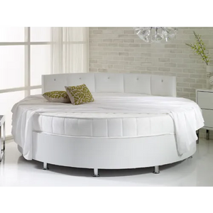 Verve White Round Bed with Pearl Headboard - Customer's Product with price 1288.00 ID haXxsameTqL_H1VJQlwhRrq_