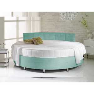 Verve White Round Bed with Pearl Headboard - Customer's Product with price 949.00 ID 2GwfKQ9KpZCkbhOJ1G_gytaF