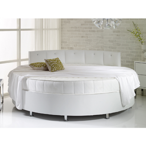 Verve White Round Bed with Pearl Headboard - Customer's Product with price 1049.00 ID zdqAcPz8ANccJ048AOCDdmTK